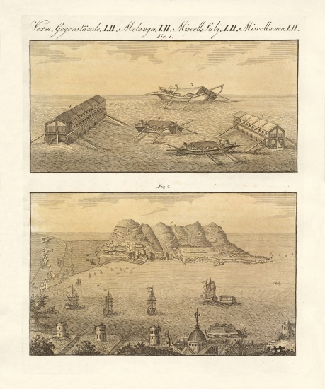 Gibraltar and the swimming batteries a German School, (19th century)