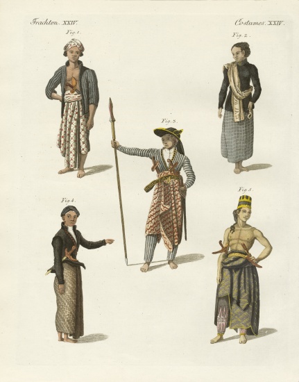 Javanese dresses a German School, (19th century)