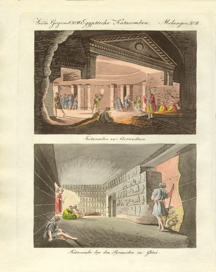 Subterraneous curiosities in Egypt a German School, (19th century)
