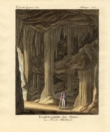 The limestone caves a German School, (19th century)