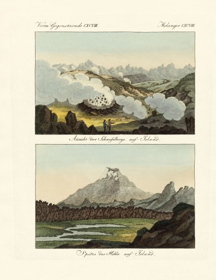 Views of the Sulphur Mountains in Iceland a German School, (19th century)