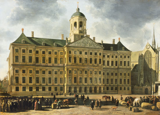 The city hall of Amsterdam. a Gerrit Adriaensz Berckheyde