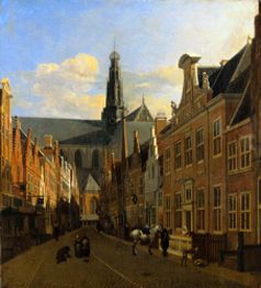 Strasse in Haarlem. a Gerrit Adriaensz Berckheyde