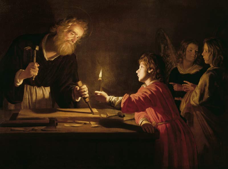 The childhood Jesu. a Gerrit van Honthorst
