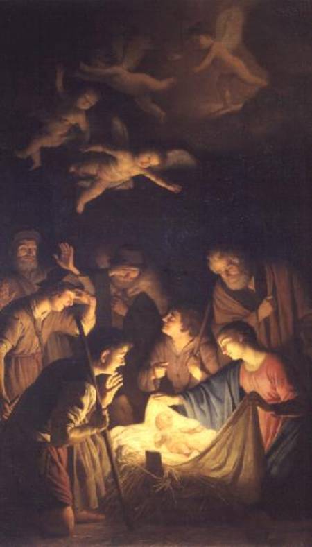 Adoration of the Shepherds a Gerrit van Honthorst
