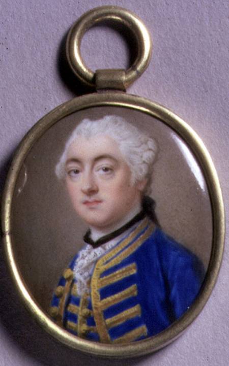 Portrait Miniature of a Man in Blue a Gervase Spencer