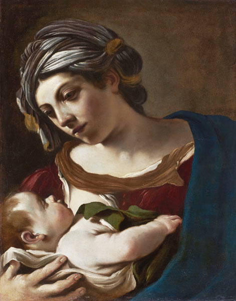Madonna mit Kind a G. Francesco (Guercino) Barbieri