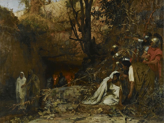 Christian persecutors at the entrance to the catacombs a G.I. Semiradski