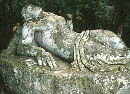 Sleeping Nymph, from the Parco dei Mostri (Monster Park) gardens laid out between 1550-63 by the Duk a Giacomo Barozzi  da Vignola