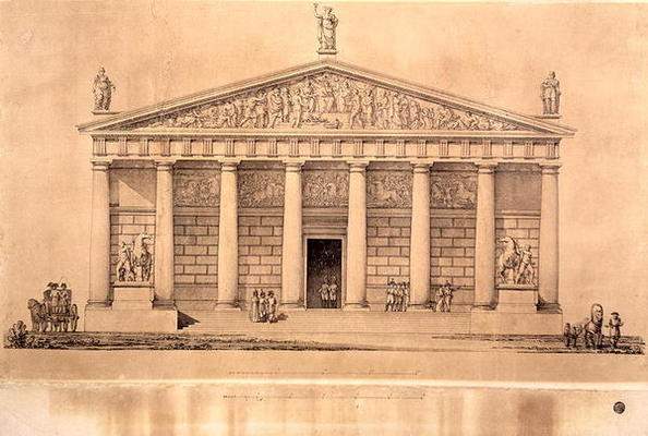 The Riding School of the Imperial Guards, St. Petersburg (engraving) a Giacomo Quarenghi