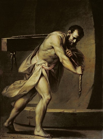 Samson in the treadmill a Giacomo Zampa
