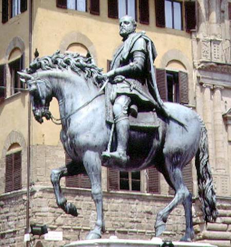 Equestrian Statue of Cosimo I, Grand Duke of Tuscany (1541-87) a Giambologna