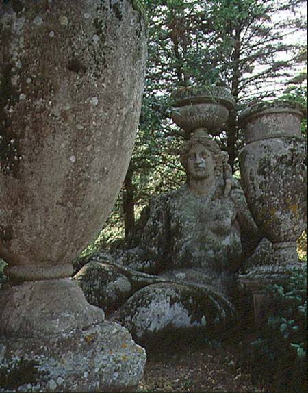 Ceres, sculpture from the Parco dei Mostri (Monster Park) gardens laid out between 1550-63 by the Du a Giamcomo Barozzi  da Vignola