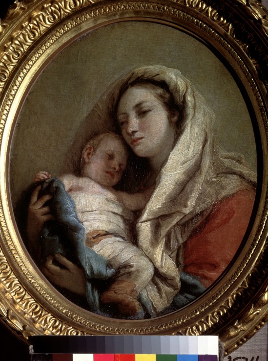Mary with the Infant Jesus sleeping a Giandomenico Tiepolo