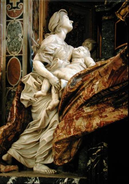 Charity from the monument to Alexander VII in the north transept a Gianlorenzo Bernini