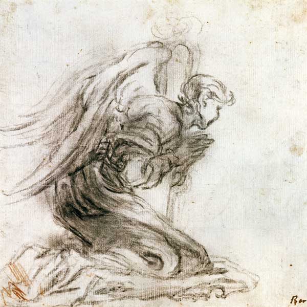 G.L.Bernini / Kneeling Angel / c.1673/74 a Gianlorenzo Bernini