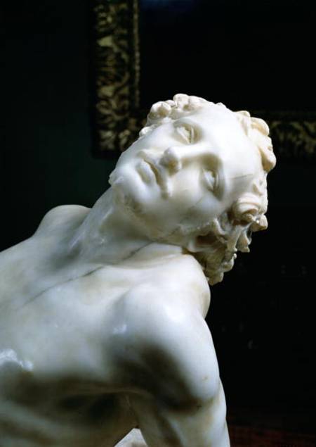 The Martyrdom of St. Lawrence, detail of the head of the saint a Gianlorenzo Bernini