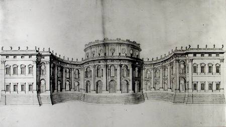 First project for the Louvre, elevation of the east facade, from 'Recueil du Louvre', volume I fol. a Gianlorenzo Bernini