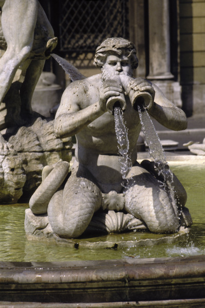 Rome / Fontana del Moro / Triton a Gianlorenzo Bernini