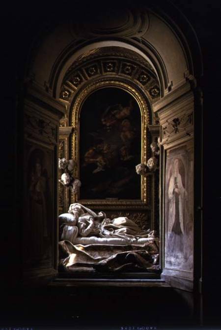 View of the the Altieri chapel with the Death of the Blessed Ludovica Albertoni a Gianlorenzo Bernini