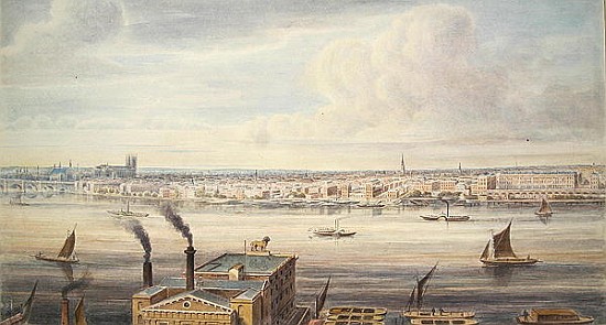 A fine View of London from Westminster Bridge to the Adelphi a Gideon Yates