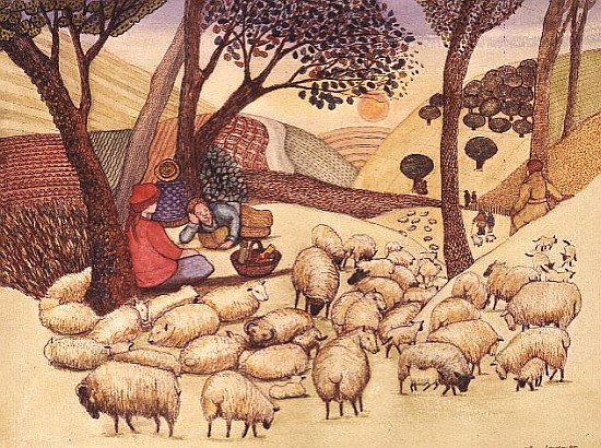 A Picnic Amongst the Sheep  a  Gillian  Lawson
