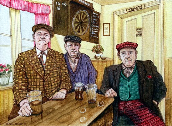 Three Men in a Pub, 1984  a  Gillian  Lawson