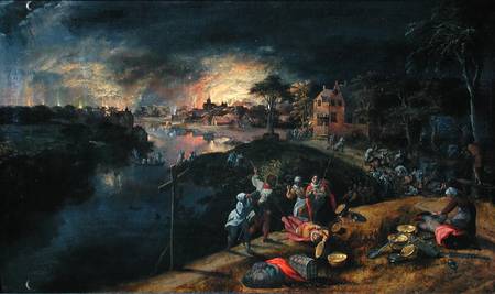 Scene of a War with a Fire a Gillis Mostaert