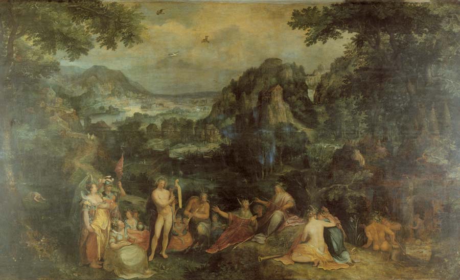 Landscape with the verdict of the Midas a Gillis van Coninxloo