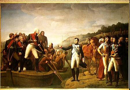 Farewell of Napoleon I (1769-1821) and Alexander I (1777-1825) after the Peace of Tilsit a Gioacchino Giuseppe Serangeli