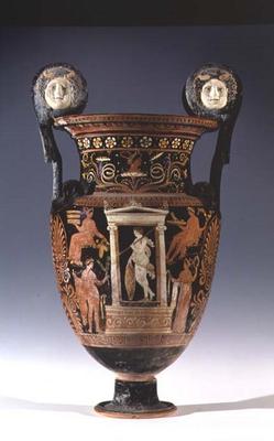 Red and white figure volute krater, Apulian (ceramic) a Gioia del Colle Painter