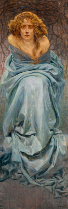 The Pain, 1900, painting by Giorgio Kienerk (1869-1948), part of the Human enigma triptych, oil on c a Giorgio Kienerk
