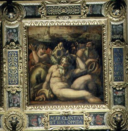 Allegory of the Chianti region from the ceiling of the Salone dei Cinquecento a Giorgio Vasari