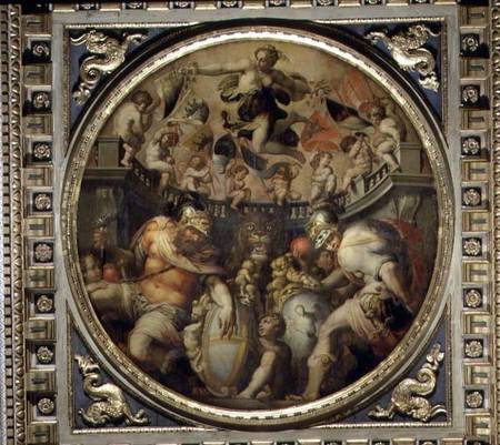 Allegory of the districts of Santa Croce and Santo Spirito from the ceiling of the Salone dei Cinque a Giorgio Vasari