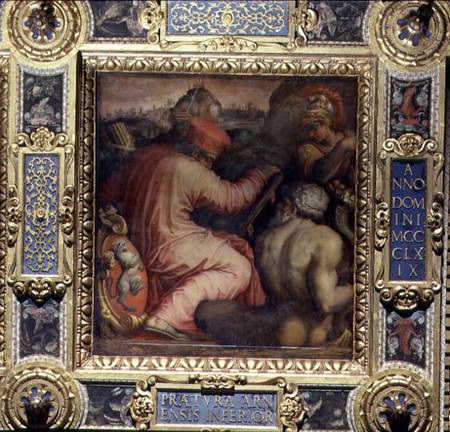 Allegory of the town of San Miniato and the Lower Valdarno from the ceiling of the Salone dei Cinque a Giorgio Vasari