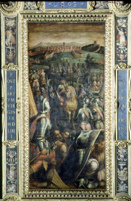 The Capture of Casole from the ceiling of the Salone dei Cinquecento a Giorgio Vasari