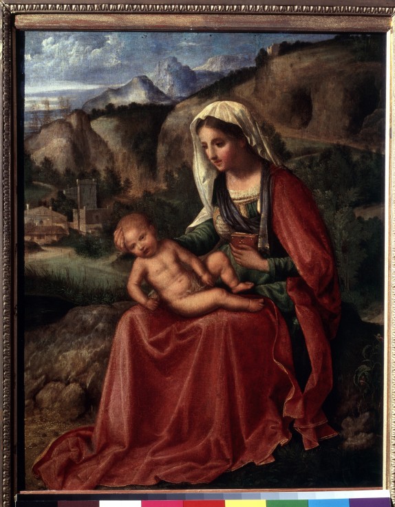 The Virgin and Child in a Landscape a Giorgione