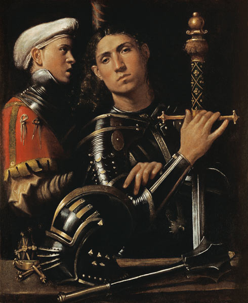 Ritratto di guerriero con scudiero (Il Gattamelata) a Giorgione