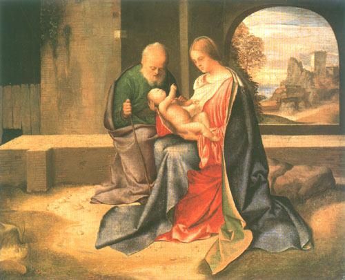 La sacra famiglia a Giorgione