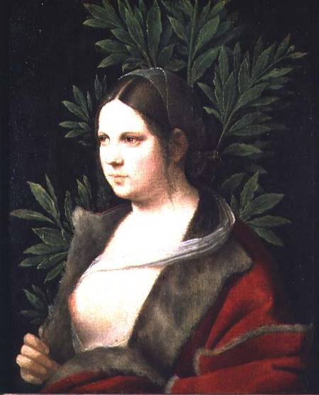 Portrait of a Young Woman (Laura) a Giorgione