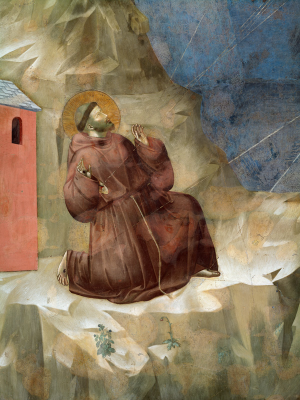 Die Stigmatisation des hl. Franziskus auf dem Berg La Verna a Giotto di Bondone