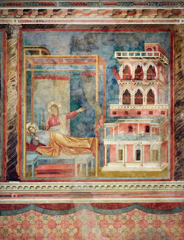 Die Vision des Palastes. a Giotto di Bondone