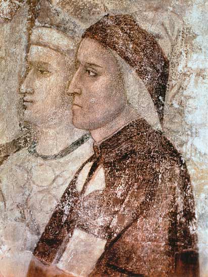 Paradise detail of Dante Alighieri (1265-1321) a Giotto di Bondone
