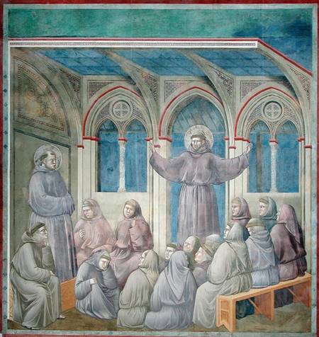 The Apparition at the Chapter House at Arles a Giotto di Bondone