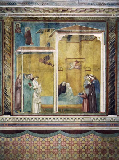 Die Beichte der voruebergehend wieder zum Leben erweckten Frau a Giotto di Bondone