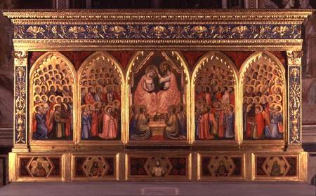 Coronation of the Virgin Polyptych (panel) a Giotto di Bondone