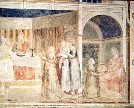 Herod's Banquet, detail of Salome, from the Peruzzi chapel a Giotto di Bondone