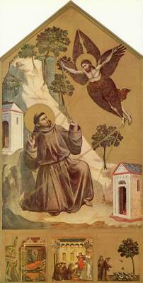 The holy Franziskus receives the stigmata a Giotto di Bondone
