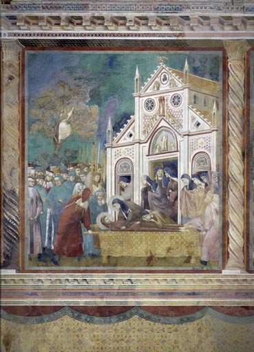 Die Klarissen nehmen Abschied von dem toten hl. Franziskus a Giotto di Bondone