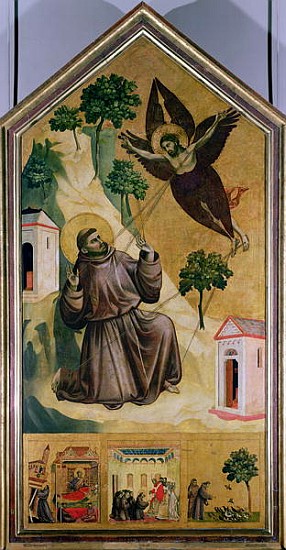 St. Francis Receiving the Stigmata, c.1295-1300 a Giotto di Bondone